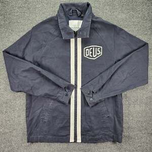 Deus Ex Machina Richie Harrington Jacket Mens Small Blue Cotton Full Zip Customs